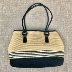 St John’s Bay Woven Grass Satchel Purse Beach Bag